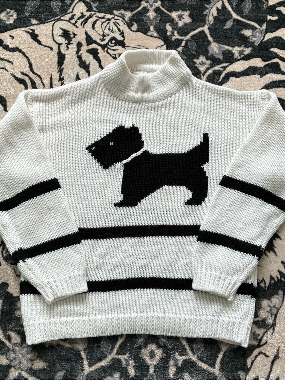 000 - VINTAGE 80s DEB DOG KNIT PULLOVER SWEATER
